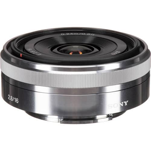 Sony 16mm f/2.8 E-mount lens