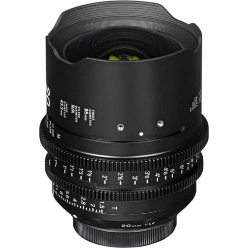 Sigma 20mm T1.5 Canon EF Mount Cine Lens