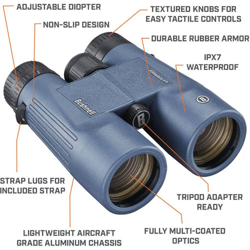 Bushnell 8x42 H2O Roof Prism Binoculars (Dark Blue)