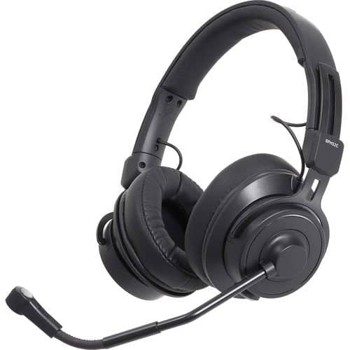 Audio-Technica BP-HS2C Stereo Broadcast Headset with Cardioid Condenser Boom Mic (Unterminated)