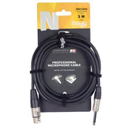 Stagg N Series Microphone Cable Female XLR to Mono Phone Plug - 3m/10ft