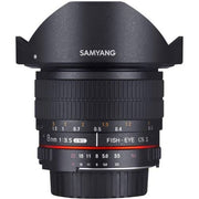 Samyang 8mm F3.5 Fisheye UMC II APS-C Nikon AE Camera Lens
