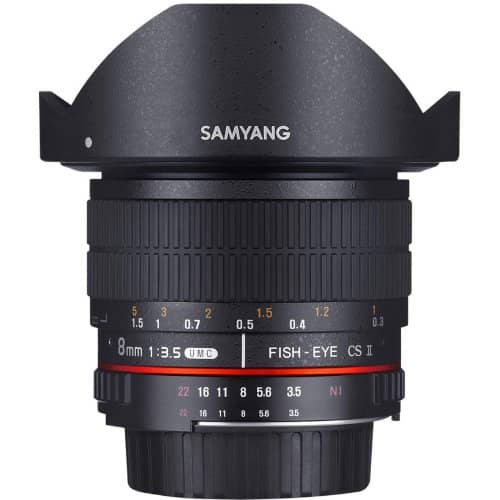 Samyang 8mm F3.5 Fisheye UMC II Sony A APS-C Lens