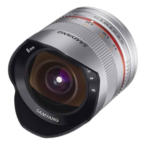 Samyang 8mm F2.8 Fisheye UMC II APS-C Canon M - Silver