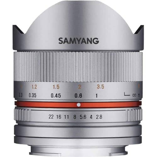 Samyang 8mm F2.8 Fisheye UMC II APS-C Sony E - Silver