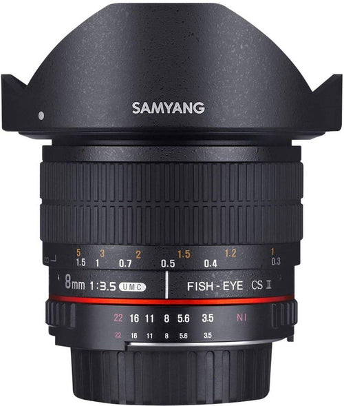 Samyang 8mm F3.5 Fisheye UMC II APS-C Sony E Camera Lens