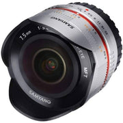 Samyang 7.5mm F3.5 Fisheye UMC II APS-C MFT - Silver Camera Lens