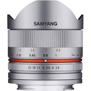 Samyang 8mm F2.8 Fisheye UMC II APS-C Fuji X - Silver