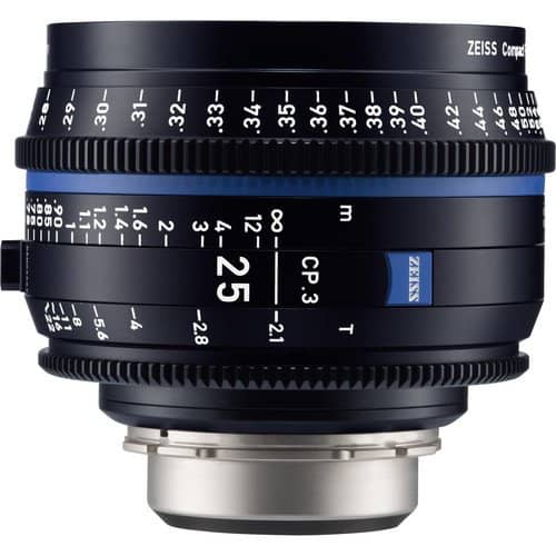 Zeiss CP.3 25mm T2.1 Feet Compact Prime Cine Lens for Canon EF Mount