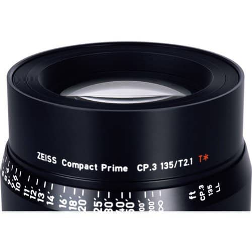 Zeiss CP.3 135mm/T2.1 Feet Compact Prime Cine Lens for Canon EF Mount