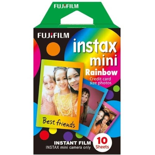 FUJIFILM Instax mini Rainbow Film 10 Pack - Suitable for Instax mini Range 1