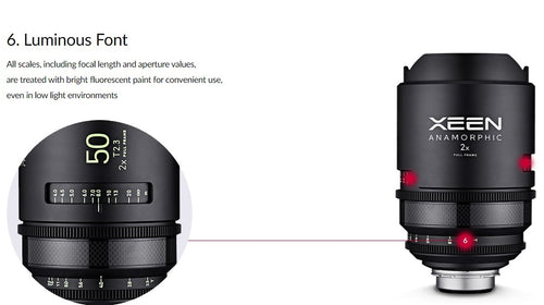 XEEN 50mm T2.3 Anamorphic Cinema Lens - PL Mount