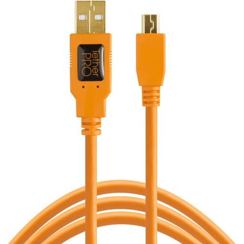 Tether Tools Tetherpro USB 2.0 Male To Mini-B 5 Pin, 1.8m, Orange