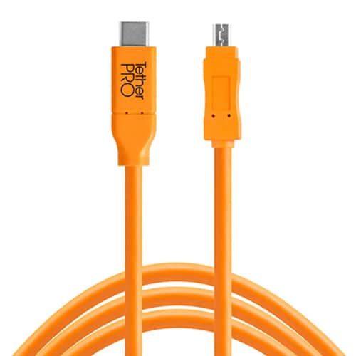 Tether Tools Tetherpro USB-C To 2.0 Mini-B 8-Pin 4.6m Orange