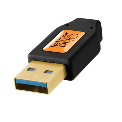 Tether Tools Tetherpro Micro B USB 3 Right Angle Adapt 4.6m Black