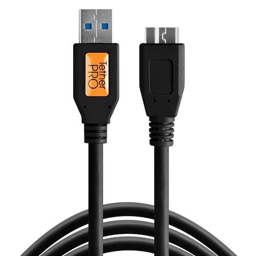 Tether Tools Tetherpro USB 3.0 Male To Micro-B 5 Pin, 1.8m, Black