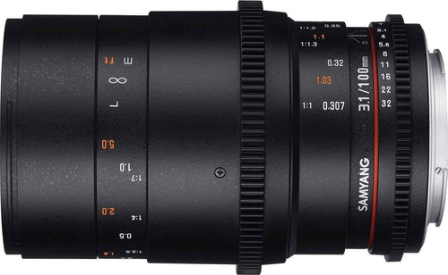 Samyang 100mm T3.1 Macro VDSLR UMC II Canon EF Full Frame Video Lens