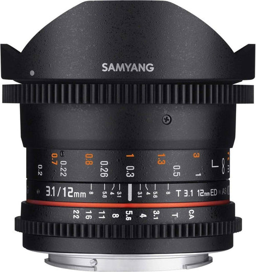 Samyang 12mm T3.1 VDSLR UMC II Nikon Full Frame Video Lens