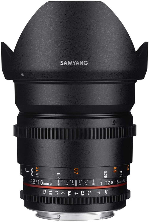 Samyang 16mm T2.2 VDSLR UMC II APS-C Cinema Lens - Nikon Mount