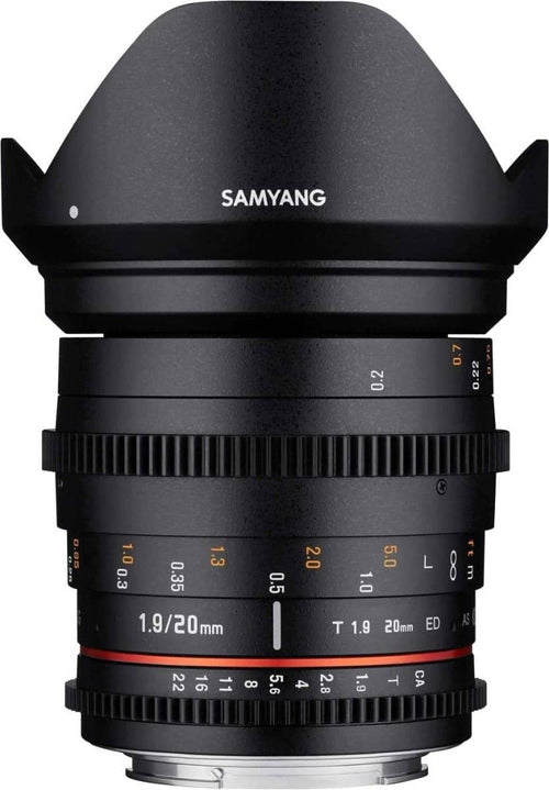 Samyang 20mm T1.9 VDSLR UMC II Nikon Full Frame Video Lens