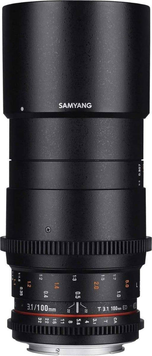 Samyang 100mm T3.1 Macro VDSLR UMC II Nikon AE Full Frame Video Lens