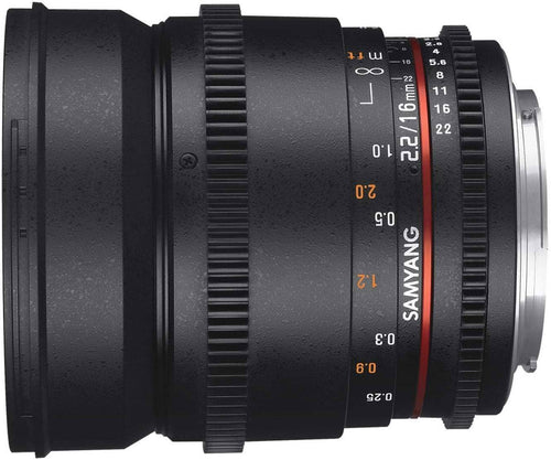 Samyang 16mm T2.2 VDSLR UMC II APS-C Sony E Video Lens