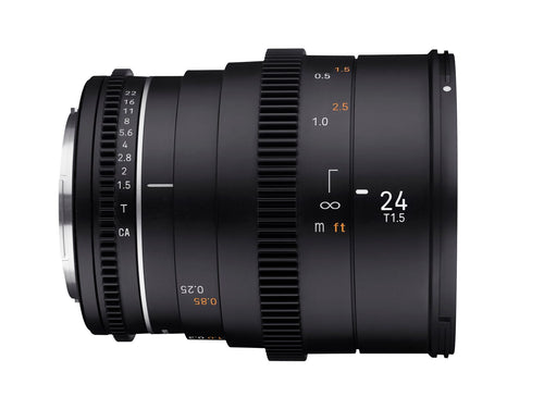 Samyang 24mm T1.5 MK2 VDSLR Full Frame Cinema Lens - Sony FE Mount