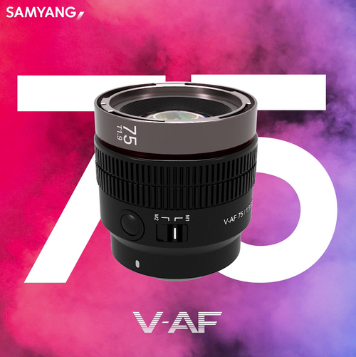 Samyang 75mm T1.9 V-AF Full Frame Cinema Lens - Sony FE Mount