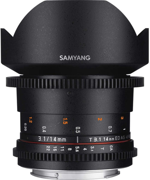 Samyang 14mm T3.1 VDSLR UMC II Full Frame Cinema Lens - Fuji X Mount