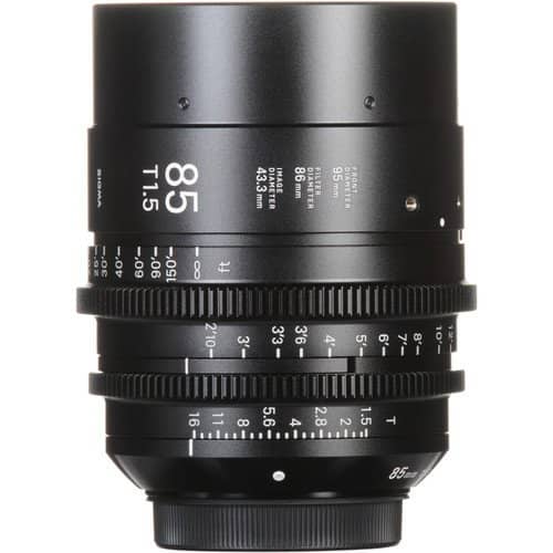 Sigma 85mm T1.5 Fully Luminous Feet Cine Lens for Canon EF Mount