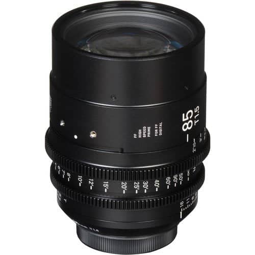 Sigma 85mm T1.5 Fully Luminous Feet Cine Lens for Canon EF Mount