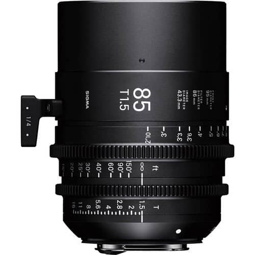 Sigma 85mm T1.5 Fully Luminous Feet Cine Lens for Canon EF Mount