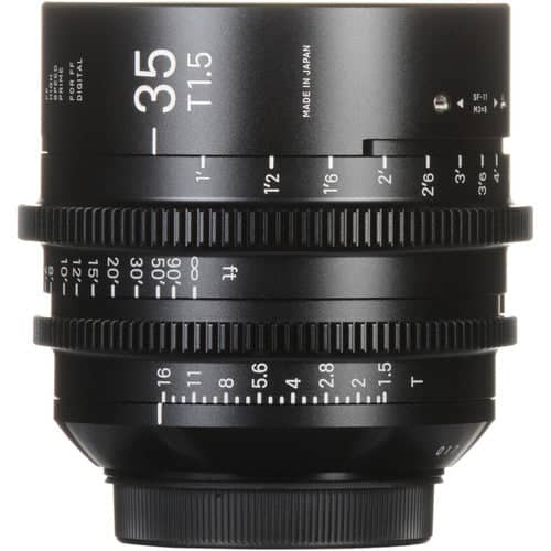 Sigma 35mm T1.5 Cine Lens Fully Luminous Feet for Canon EF Mount