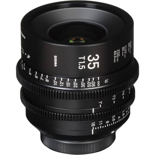 Sigma 35mm T1.5 Cine Lens Fully Luminous Feet for Canon EF Mount