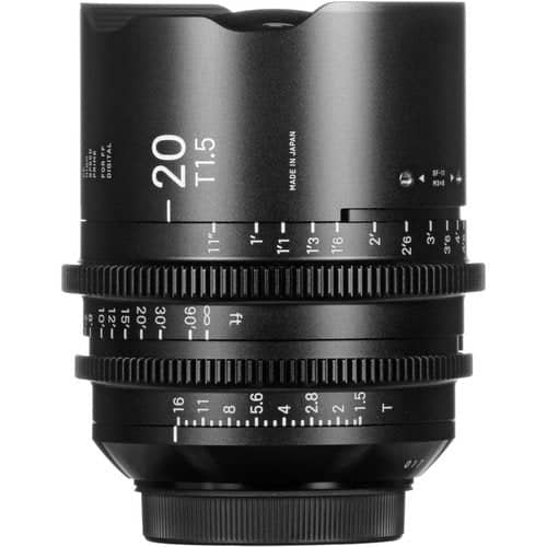 Sigma 20mm T1.5 Cine Lens for Sony E-Mount