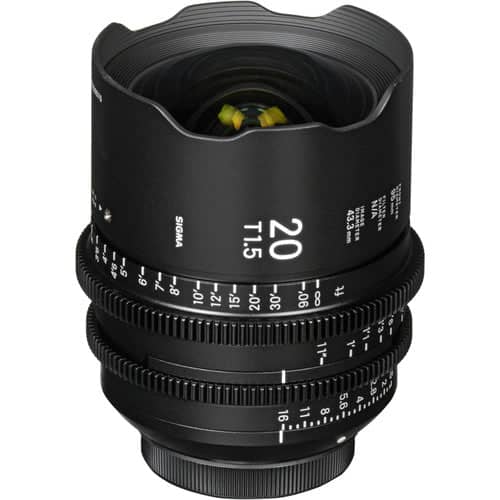 Sigma 20mm T1.5 Cine Lens for Sony E-Mount