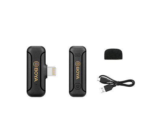 BOYA BY-WM3T2-D1 2.4G Mini Wireless Microphone for iOS Devices 1+1