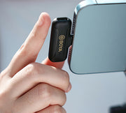 BOYA BY-WM3T2-D1 2.4G Mini Wireless Microphone for iOS Devices 1+1