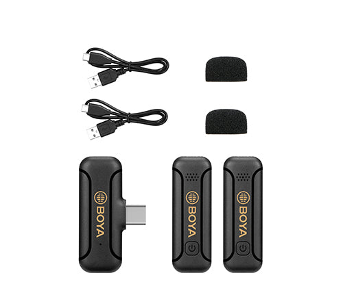 BOYA BY-WM3T2-U2 2.4G Mini Wireless Microphone for Android Devices 1+2