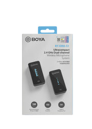 BOYA BY-XM6-S1 Ultra Compact 2.4GHz Dual-Channel Wireless Microphone (1xRX & 1xTX)