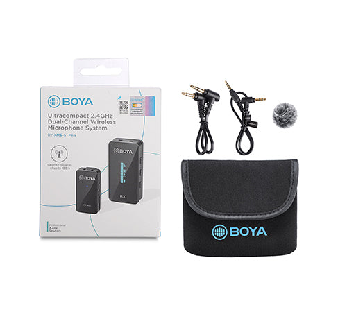 BOYA BY-XM6-S1 Mini 2.4GHz Dual Channel Wireless Microphone (1+1 with Mini TX)