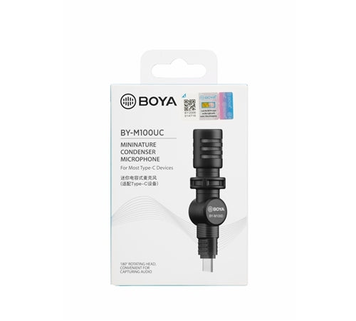 BOYA BY-M100UC Plug & Play Microphone (Type-C) for most Type-C Devices