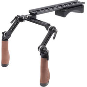 Wooden Camera Rosette Handle (Brown Leather)