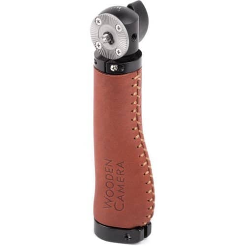 Wooden Camera Rosette Handle (Brown Leather)