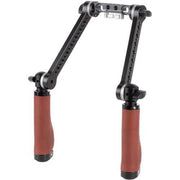 Wooden Camera Rosette Handle Kit (Brown Leather)
