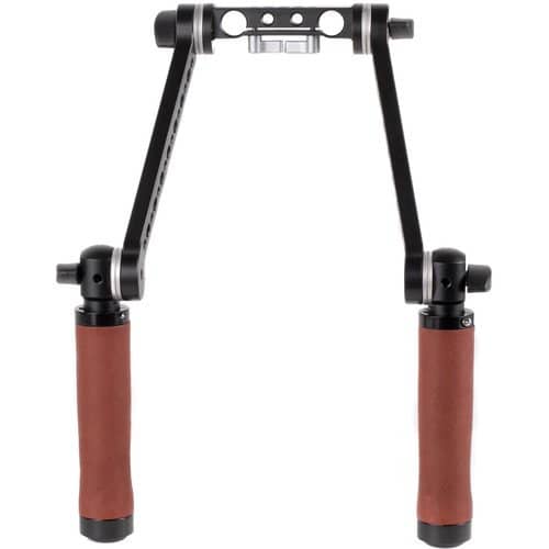 Wooden Camera Rosette Handle Kit (Brown Leather)