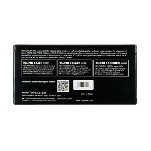Hoya 55mm Pro ND EX 8 / 64 / 1000 Filter Kit
