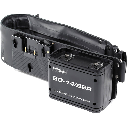 Anton Bauer Belt Battery SO-14/28R Dual voltage snap-on holds 2x Gold Mount batteries