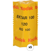 Kodak Ektar 100 Color Negative Film (120 Roll Film, 5-Pack)