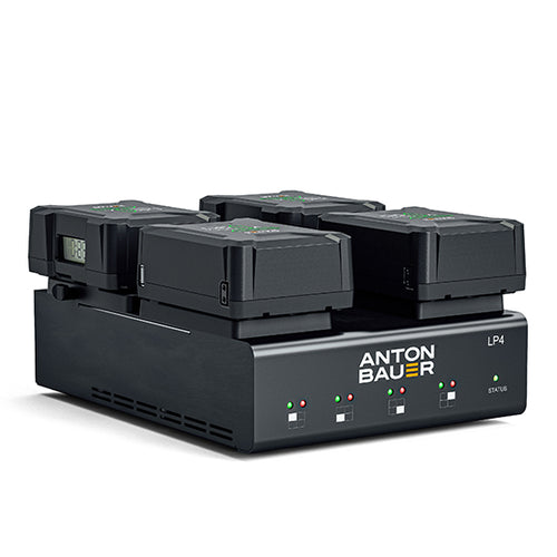 Anton Bauer Charger LP4 Quad V-Mount low profile priority-based simultaneous four position